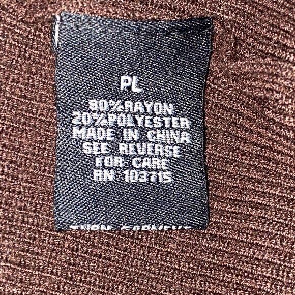 Sharagano Short Sleeve, Cowl Neck, Color Block Sweater PL - Picture 6 of 7